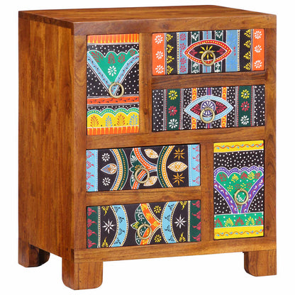 vidaXL Sideboard Multicolour 50x35x60 Solid Wood Acacia