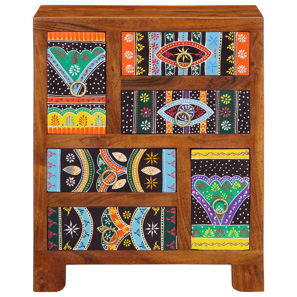 vidaXL Sideboard Multicolour 50x35x60 Solid Wood Acacia