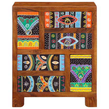 vidaXL Sideboard Multicolour 50x35x60 Solid Wood Acacia