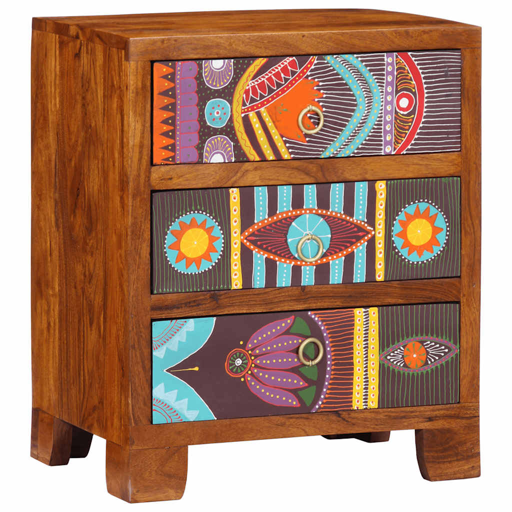 vidaXL Sideboard Multicolour 50x35x60 Solid Wood Acacia