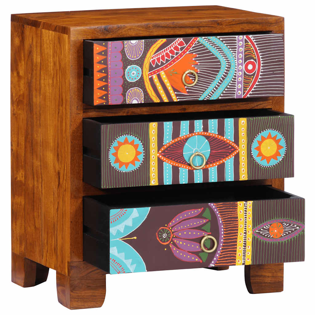 vidaXL Sideboard Multicolour 50x35x60 Solid Wood Acacia