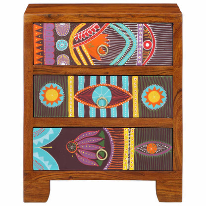 vidaXL Sideboard Multicolour 50x35x60 Solid Wood Acacia