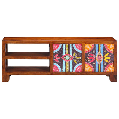 vidaXL TV Cabinet Multicolour 110x30x40 Solid Wood Acacia