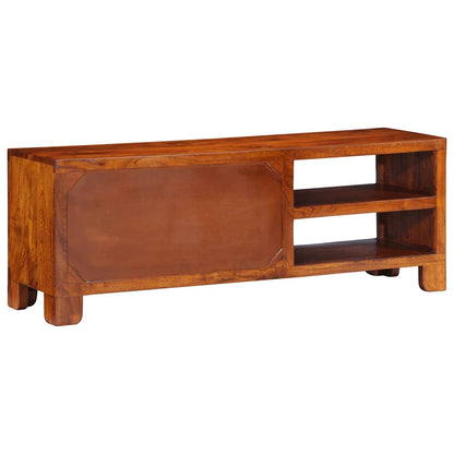 vidaXL TV Cabinet Multicolour 110x30x40 Solid Wood Acacia
