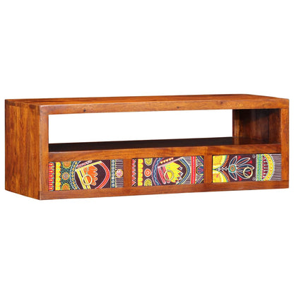 vidaXL Wall-mounted TV Cabinet Multicolour 90x30x30 Solid Wood Acacia