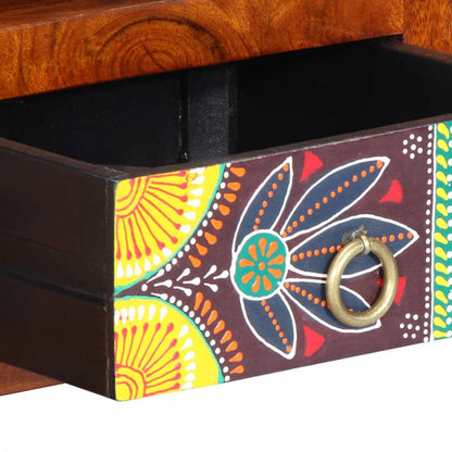 vidaXL Wall-mounted TV Cabinet Multicolour 90x30x30 Solid Wood Acacia