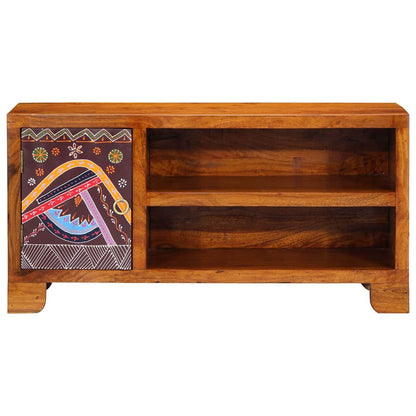 vidaXL TV Cabinet Multicolour 90x30x45 Solid Wood Acacia