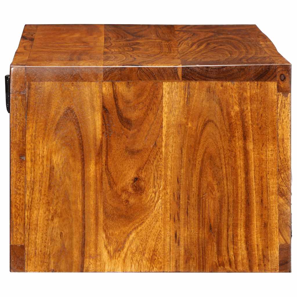 vidaXL Wall-mounted TV Cabinet Multicolour 100x30x22 Solid Wood Acacia