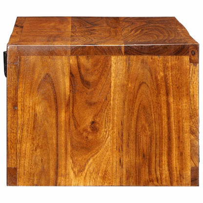vidaXL Wall-mounted TV Cabinet Multicolour 100x30x22 Solid Wood Acacia