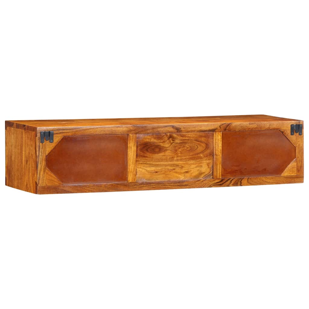 vidaXL Wall-mounted TV Cabinet Multicolour 100x30x22 Solid Wood Acacia