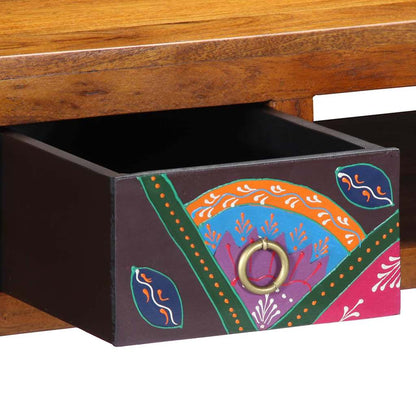 vidaXL Writing Desk with Drawer with Storage Brown 110 x 50 x 73 cm