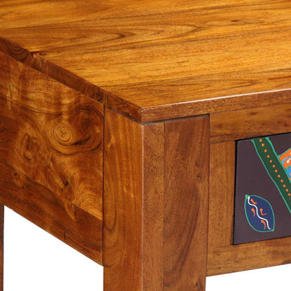 vidaXL Writing Desk with Drawer with Storage Brown 110 x 50 x 73 cm