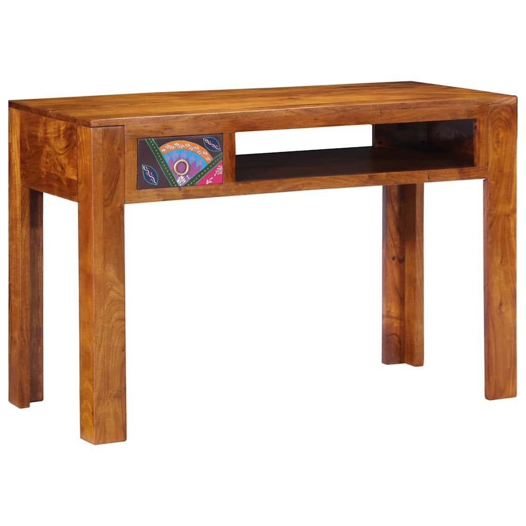 vidaXL Writing Desk with Drawer with Storage Brown 110 x 50 x 73 cm
