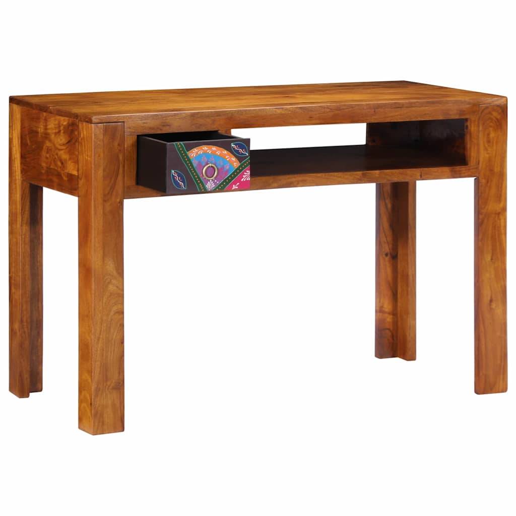 vidaXL Writing Desk with Drawer with Storage Brown 110 x 50 x 73 cm