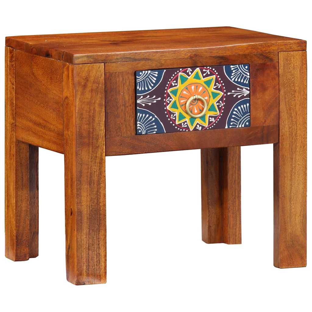 vidaXL Side Table with Drawer with Storage Brown 40 x 30 x 36 cm