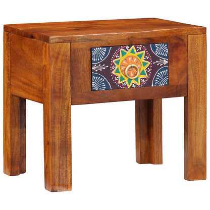 vidaXL Side Table with Drawer with Storage Brown 40 x 30 x 36 cm