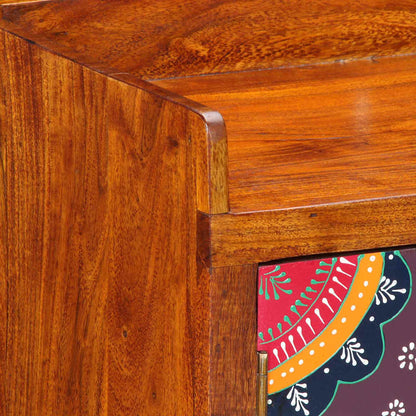 vidaXL Shoe Cabinet with Shelf Brown 55 x 35 x 75 cm Solid Acacia Wood