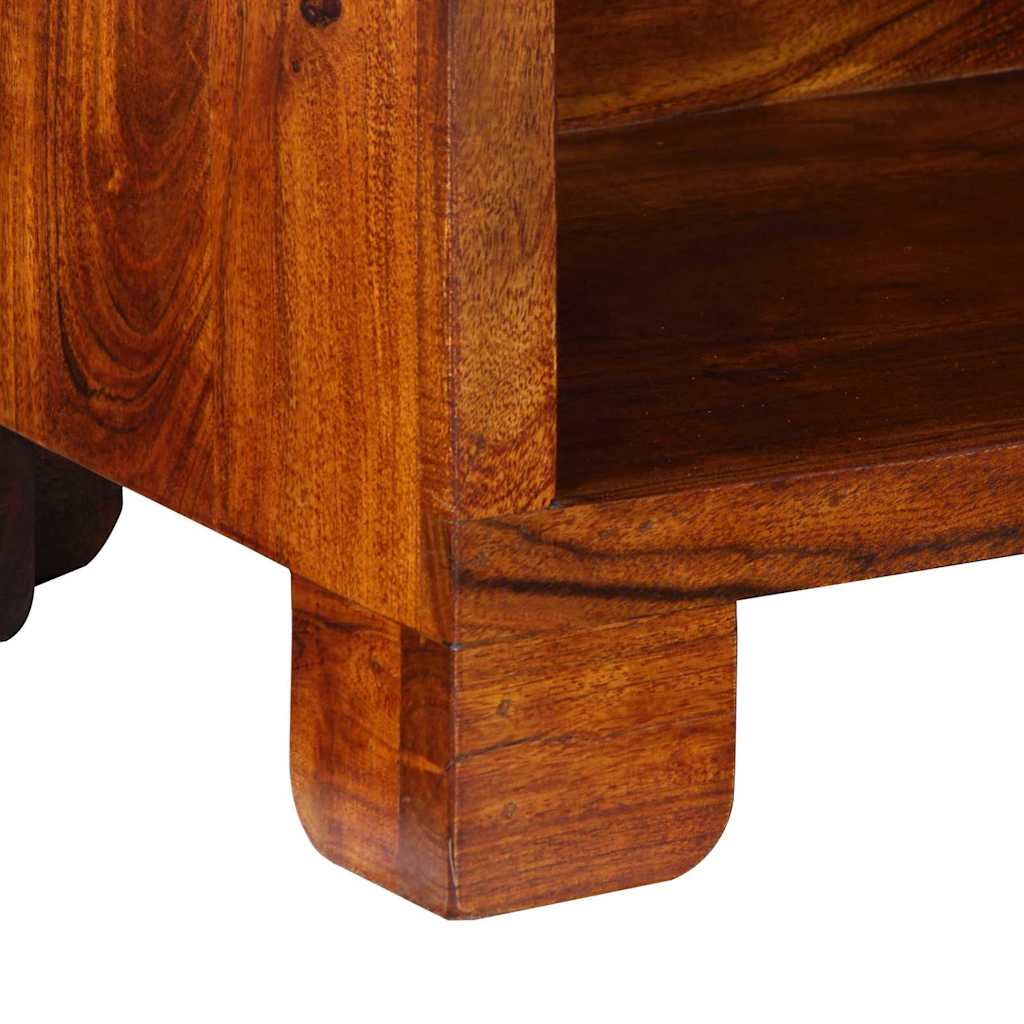 vidaXL Shoe Cabinet with Shelf Brown 55 x 35 x 75 cm Solid Acacia Wood