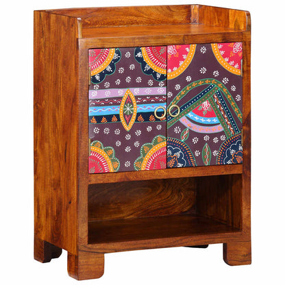vidaXL Shoe Cabinet with Shelf Brown 55 x 35 x 75 cm Solid Acacia Wood