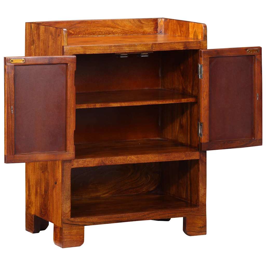 vidaXL Shoe Cabinet with Shelf Brown 55 x 35 x 75 cm Solid Acacia Wood