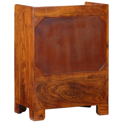 vidaXL Shoe Cabinet with Shelf Brown 55 x 35 x 75 cm Solid Acacia Wood