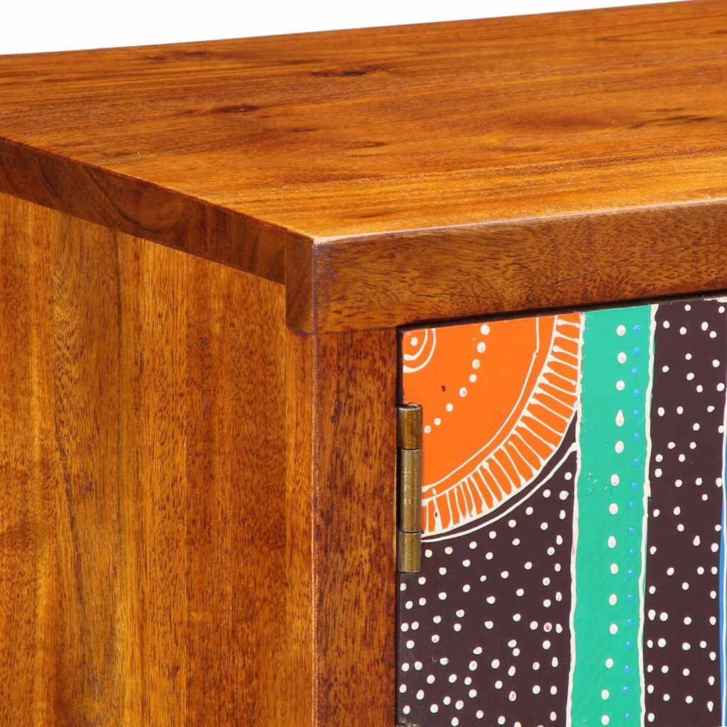 vidaXL Shoe Cabinet with Door Brown 90 x 35 x 55 cm Solid Acacia Wood
