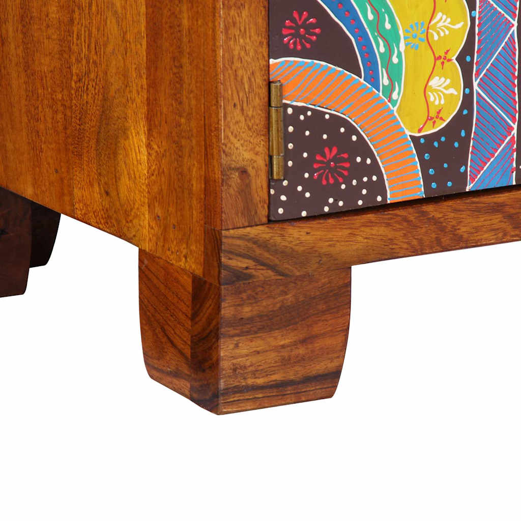 vidaXL Shoe Cabinet with Door Brown 90 x 35 x 55 cm Solid Acacia Wood