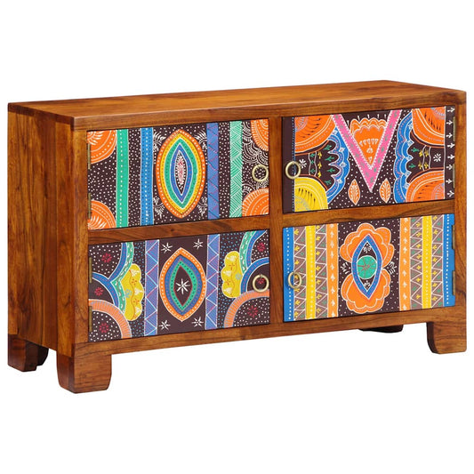 vidaXL Shoe Cabinet 90 x 35 x 55 cm Solid Acacia Wood Brown