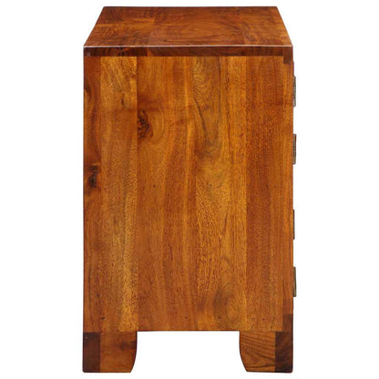 vidaXL Shoe Cabinet with Door Brown 90 x 35 x 55 cm Solid Acacia Wood