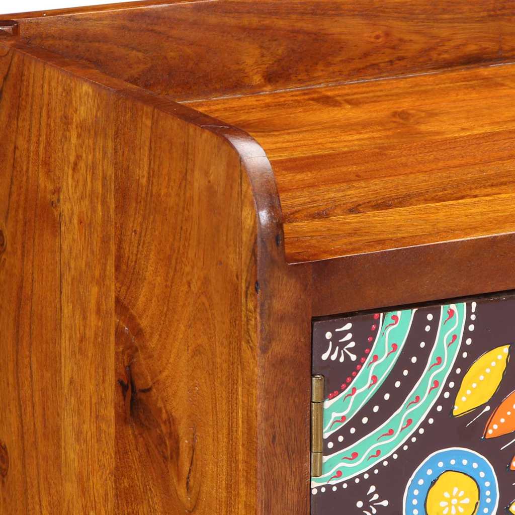 vidaXL Shoe Cabinet Multicolour 90 x 35 x 40 cm Solid Acacia Wood