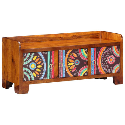 vidaXL Shoe Cabinet Multicolour 90 x 35 x 40 cm Solid Acacia Wood