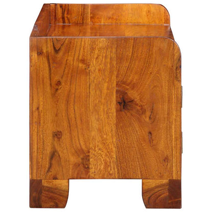 vidaXL Shoe Cabinet Multicolour 90 x 35 x 40 cm Solid Acacia Wood