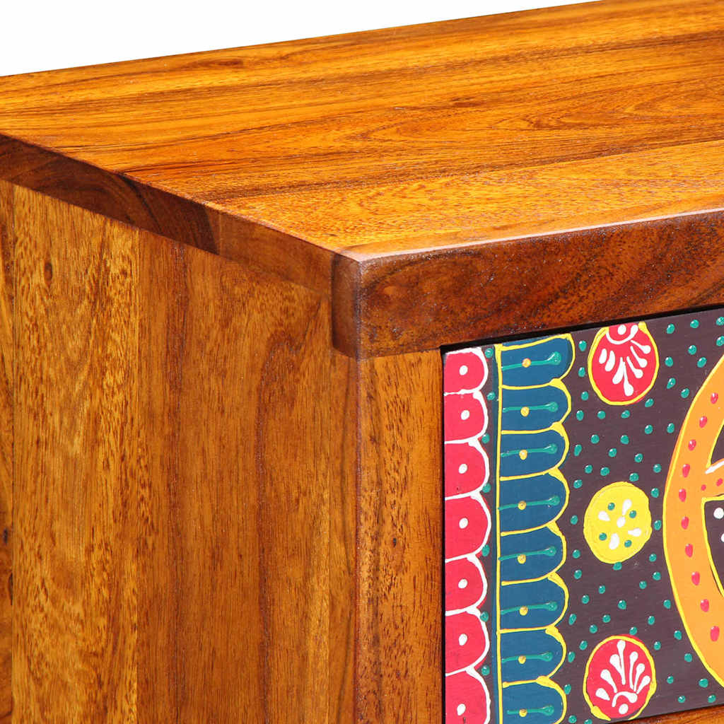 vidaXL Bedside Cabinet Brown 40 x 35 x 35 cm Solid Acacia Wood