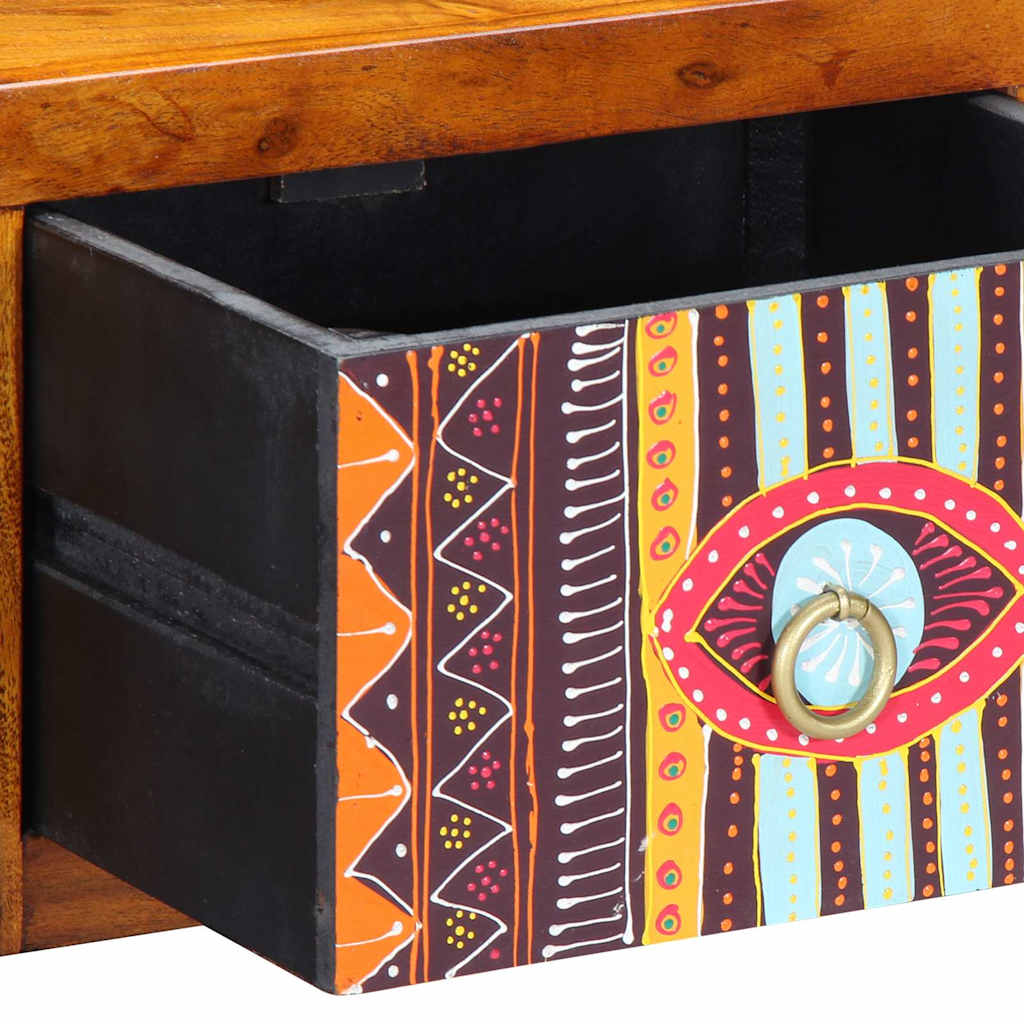 vidaXL Bedside Cabinet with Drawer 2 pcs Brown 35 x 30 x 22 cm