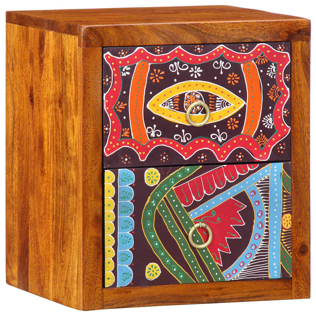 vidaXL Bedside Cabinet Brown 35 x 30 x 40 cm Solid Acacia Wood