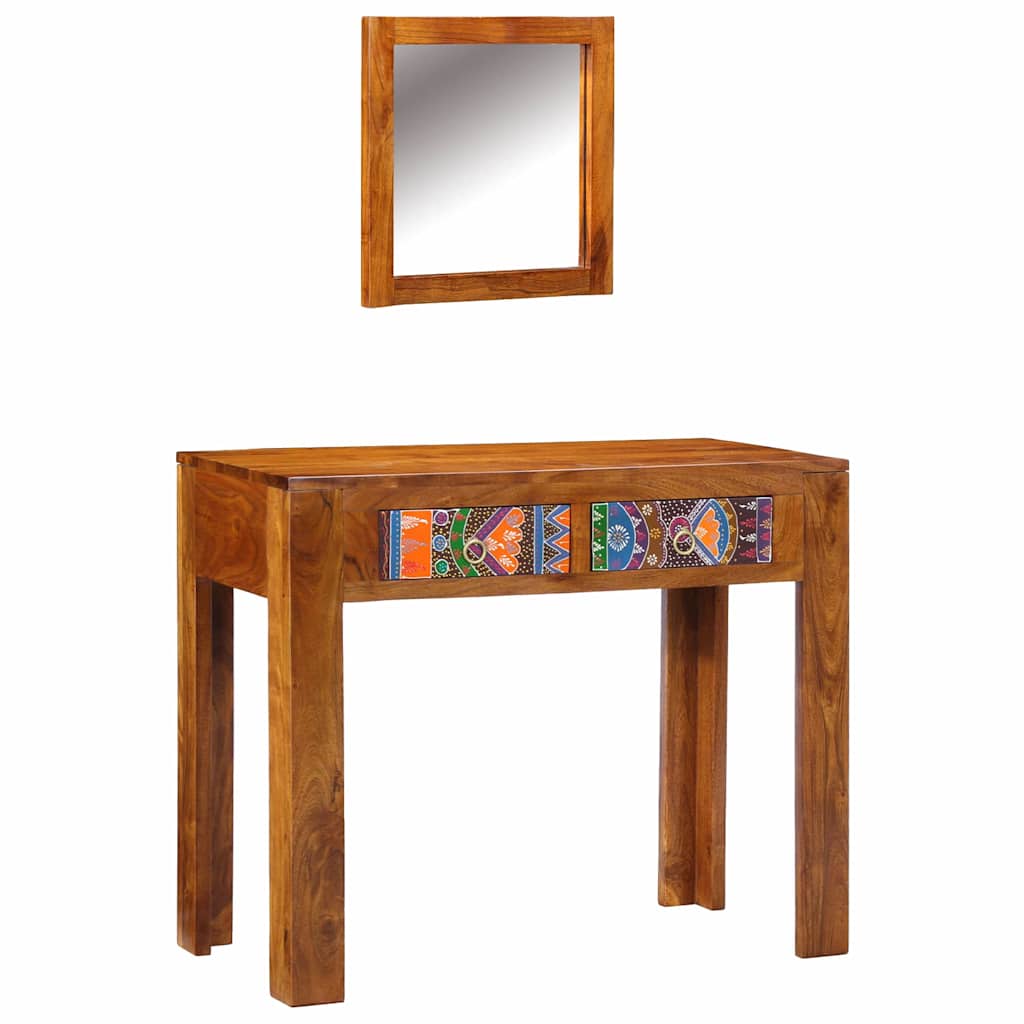 vidaXL Dressing Table Brown 90 x 45 x 75 cm Solid Acacia Wood