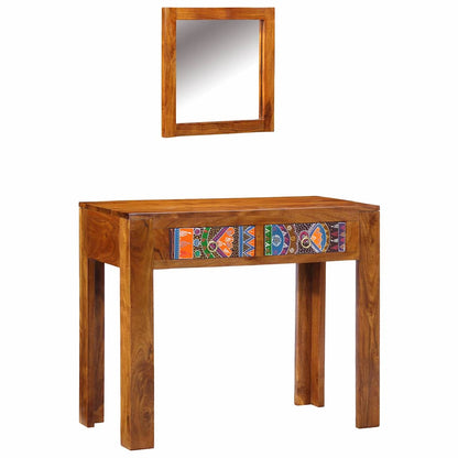 vidaXL Dressing Table Brown 90 x 45 x 75 cm Solid Acacia Wood
