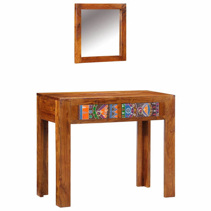 vidaXL Dressing Table Brown 90 x 45 x 75 cm Solid Acacia Wood