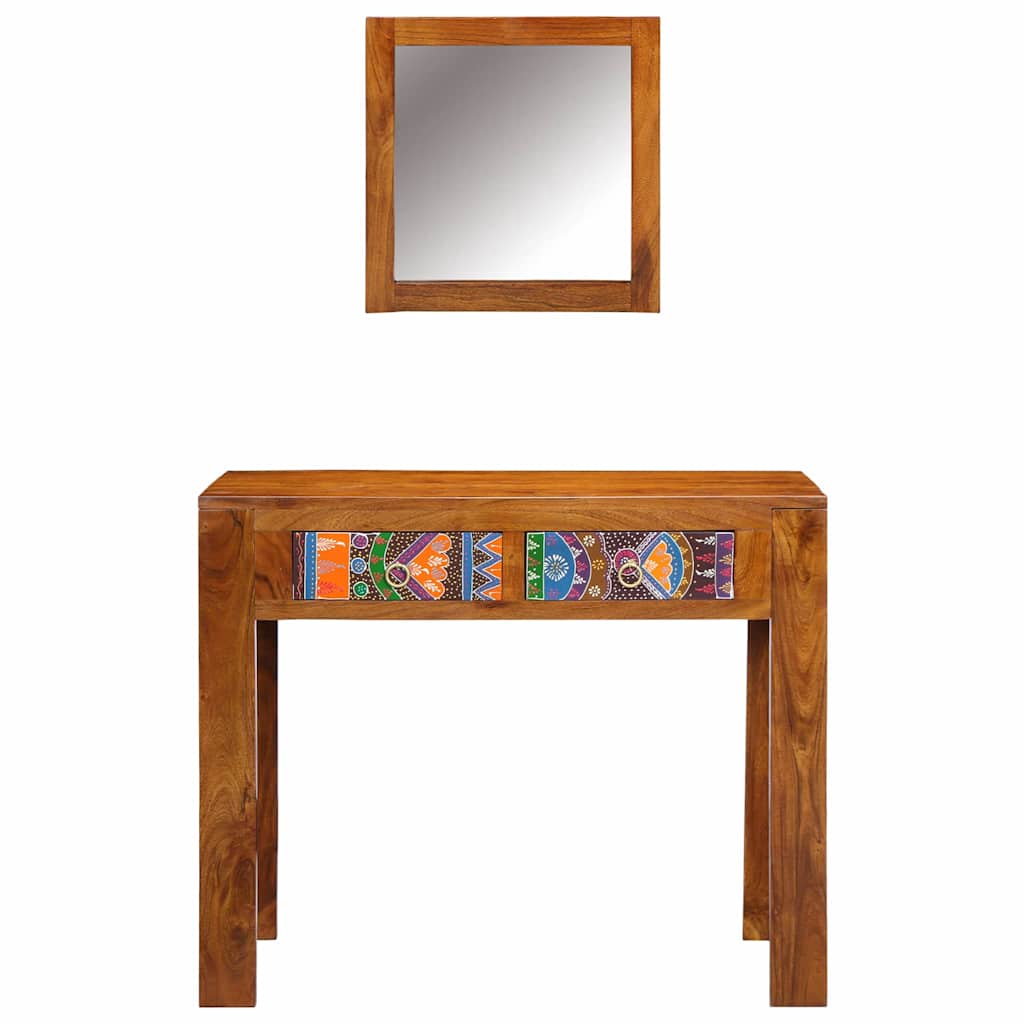 vidaXL Dressing Table Brown 90 x 45 x 75 cm Solid Acacia Wood