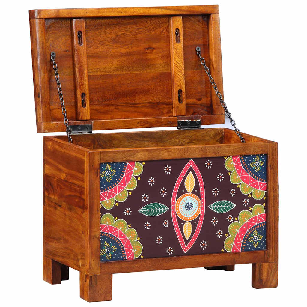 vidaXL Storage Box Multicolour 50 x 30 x 40 cm Solid acacia wood