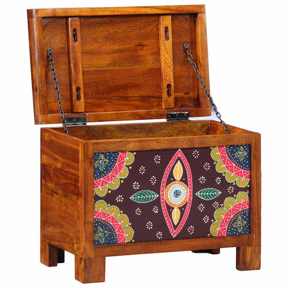 vidaXL Storage Box Multicolour 50 x 30 x 40 cm Solid acacia wood