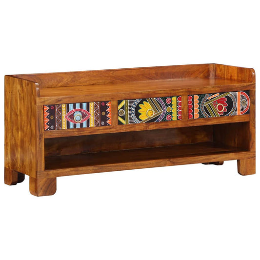 vidaXL Shoe Bench Honey Brown 100 x 35 x 45 cm Acacia Solid Wood