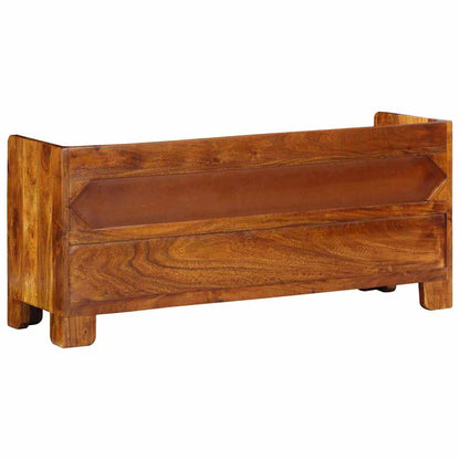 vidaXL Shoe Bench Honey Brown 100 x 35 x 45 cm Acacia Solid Wood