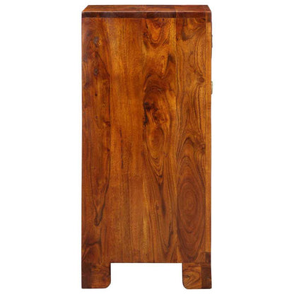vidaXL Floral End Table with Drawer with Storage Brown 40 x 35 x 75 cm