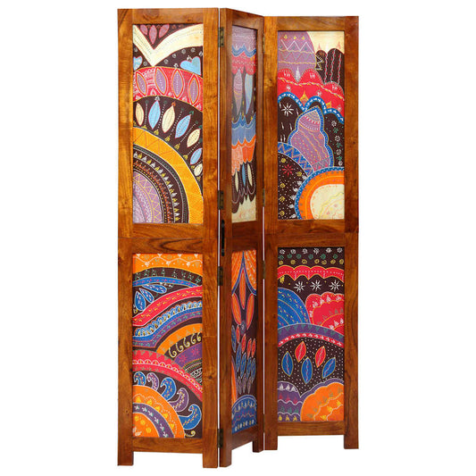 vidaXL Room Divider Honey Brown 105 x 1.5 x 160 cm Solid Acacia Wood