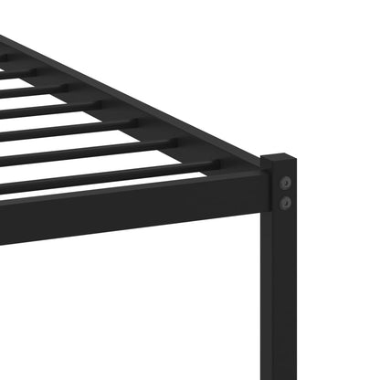 vidaXL Metal Bed Frame without Mattress Smoked Oak 75x190 cm Small Single