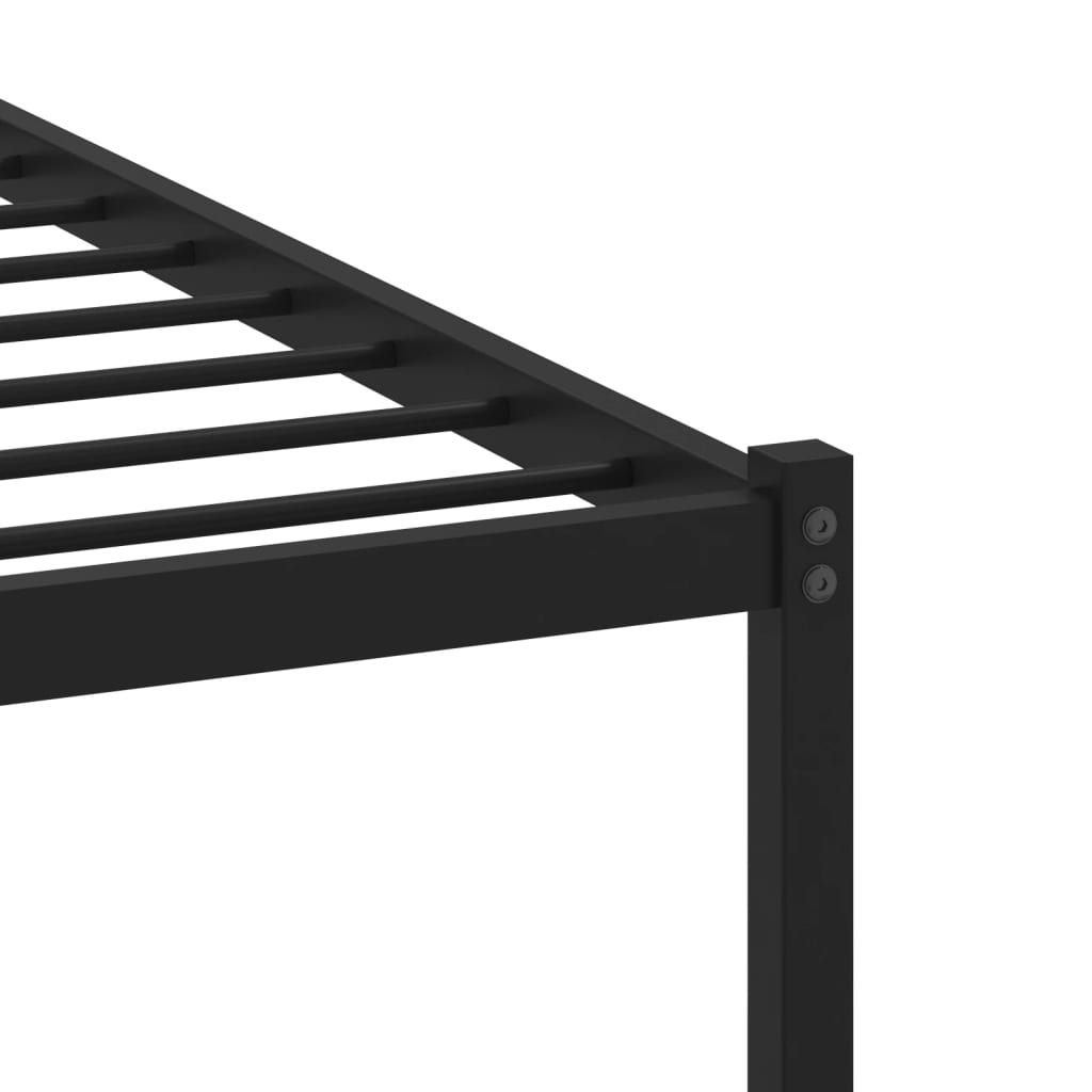 vidaXL Metal Bed Frame without Mattress Smoked Oak 160x200 cm