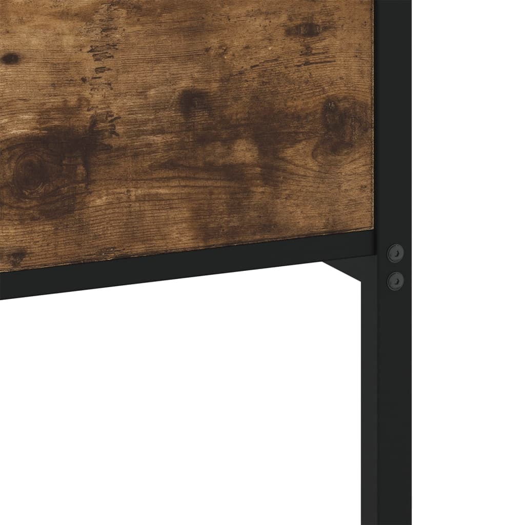 vidaXL Metal Bed Frame without Mattress Smoked Oak 90x200 cm