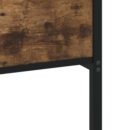 vidaXL Metal Bed Frame without Mattress Smoked Oak 90x200 cm