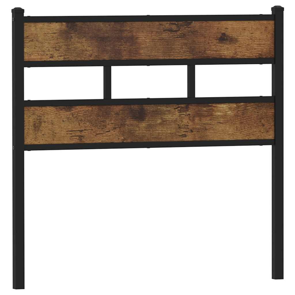 vidaXL Replace Headboard Smoked Oak 80 cm Iron and Engineered Wood